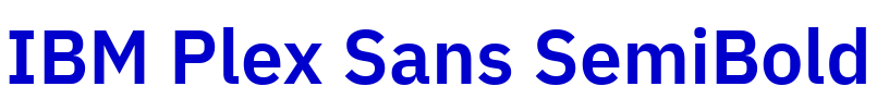 IBM Plex Sans SemiBold 字体